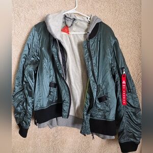 ANORAK Blue/Green Bomber Jacket
